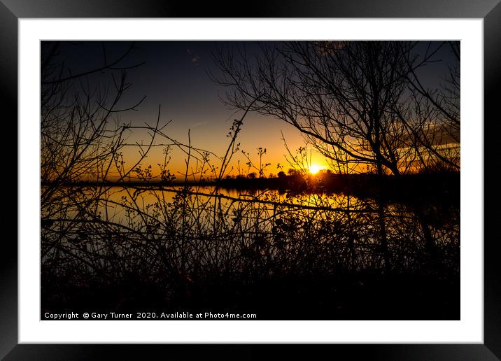 Bramble Sunset Framed Mounted Print by Gary Turner