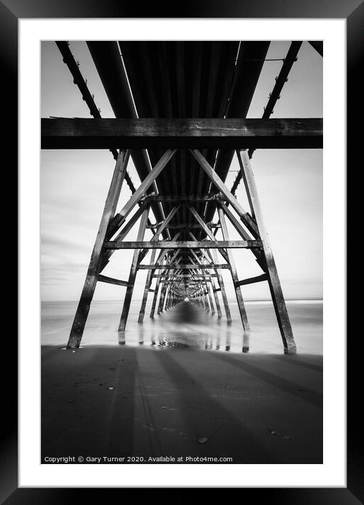 Steetley Pier Abstract Framed Mounted Print by Gary Turner