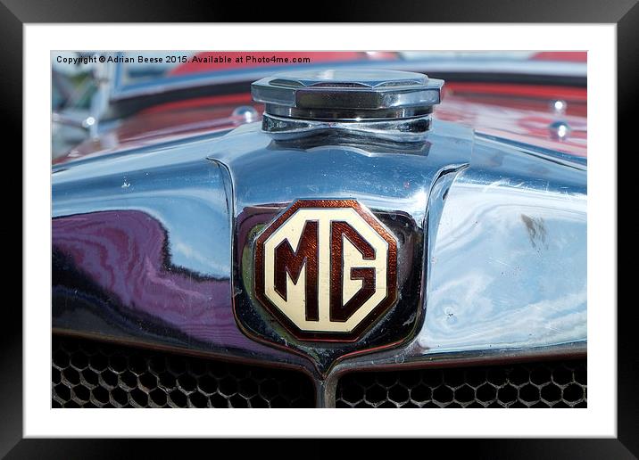  Vintage MG Framed Mounted Print by Adrian Beese