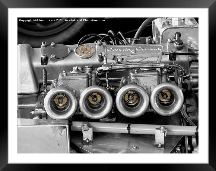  Coventry Climax Racing Engine Framed Mounted Print by Adrian Beese