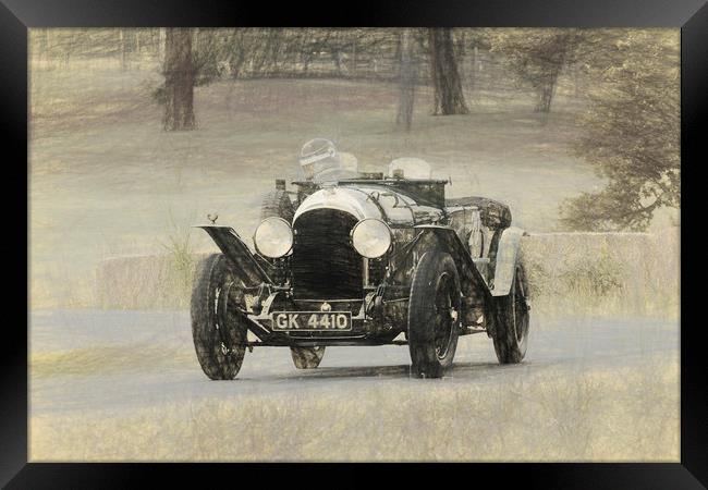 Vintage Bentley Sports Car Framed Print by Adrian Beese