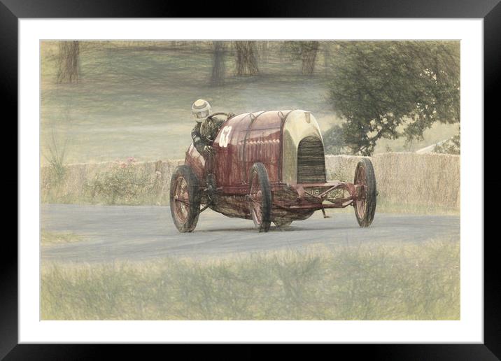 The Beast of Turin FIAT land speed record holder Framed Mounted Print by Adrian Beese