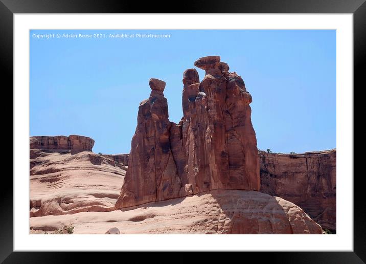 The Sisters Arches National Park Framed Mounted Print by Adrian Beese