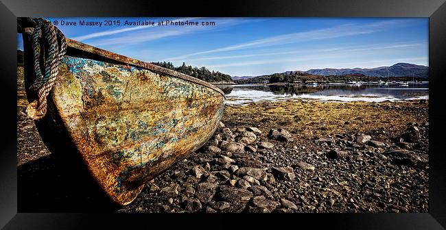 Weathered Boat Framed Print by Dave Massey