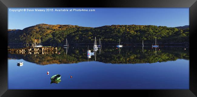 Loch Shieldaig Boats Framed Print by Dave Massey