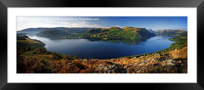 Ullswater From Gowbarrow Framed Mounted Print by Dave Massey