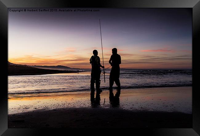  Father and son Framed Print by DeniART 