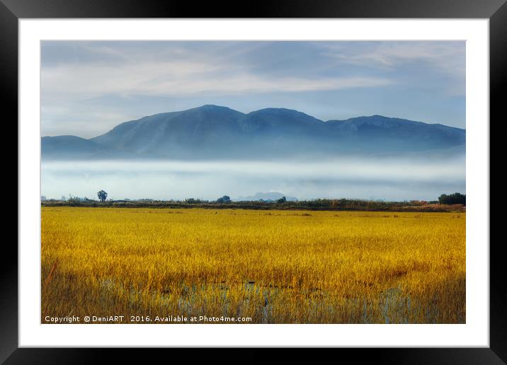 A view over the ricefields Framed Mounted Print by DeniART 