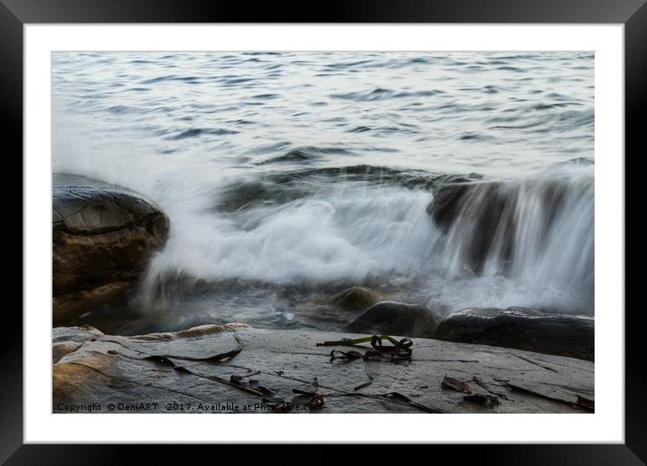 Smooth waves Framed Mounted Print by DeniART 
