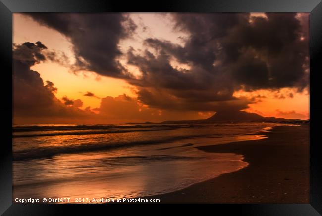 Dramatic sunrise Framed Print by DeniART 