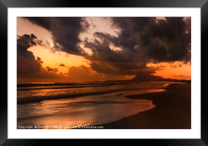Dramatic sunrise Framed Mounted Print by DeniART 