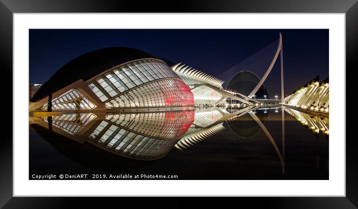 A night in Valencia Framed Mounted Print by DeniART 
