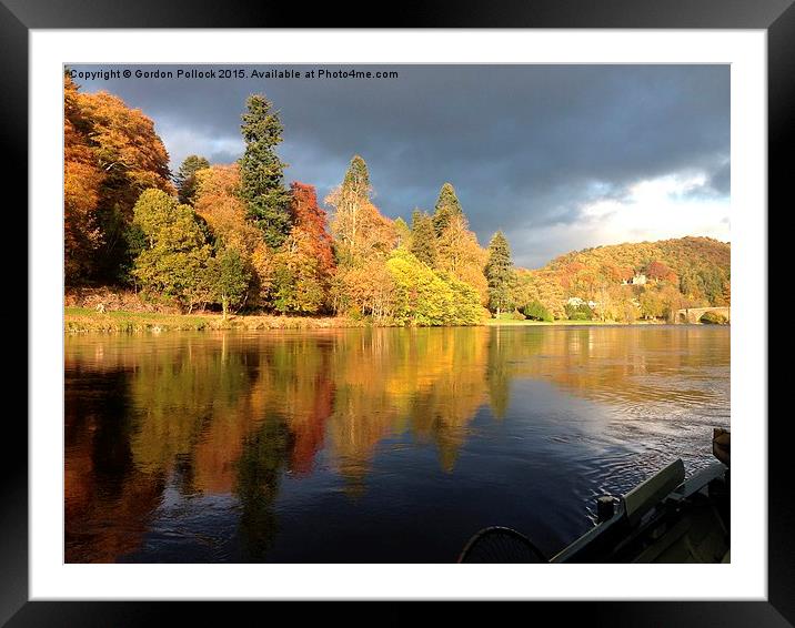  Autumn on the Tay Framed Mounted Print by Gordon Pollock