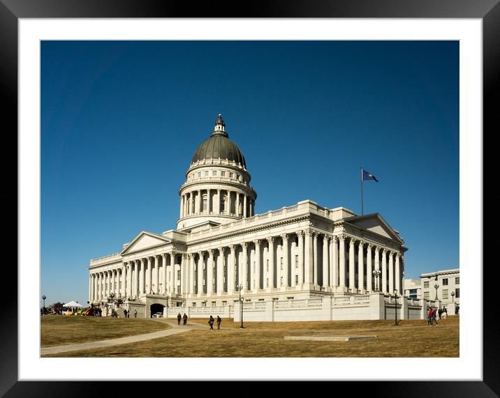  Utah State Capitol Building Framed Mounted Print by Brent Olson
