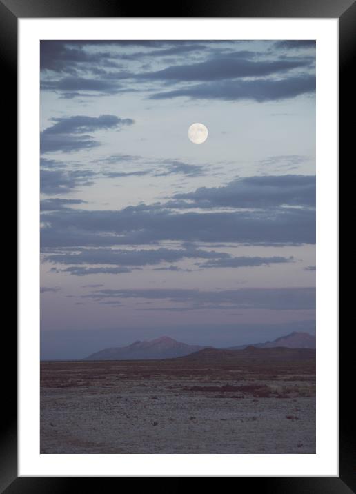  Desert Moon Framed Mounted Print by Brent Olson