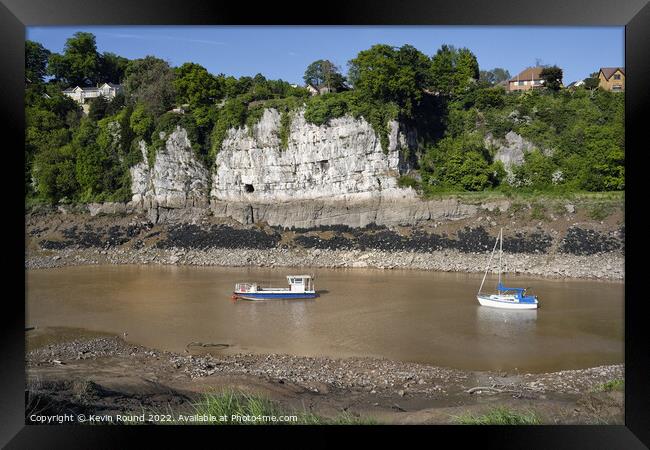 Boats River Wye Chepstow Wales Framed Print by Kevin Round