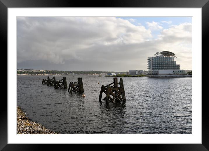 Cardiff bay skyline Framed Mounted Print by Kevin Round