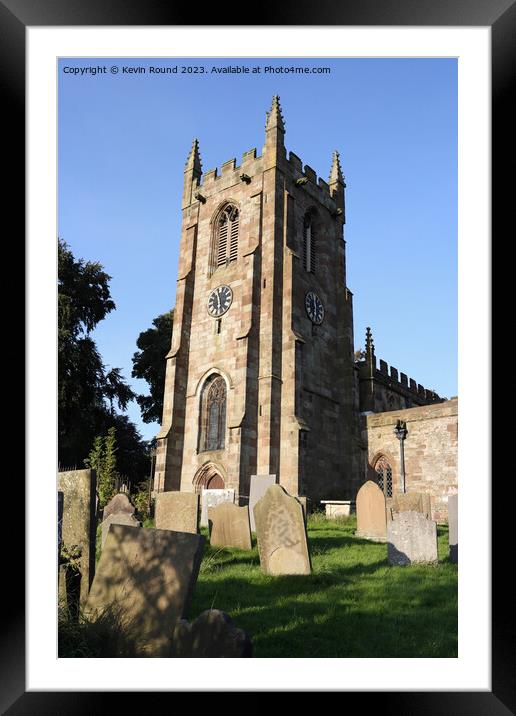 Hartington church building  Framed Mounted Print by Kevin Round