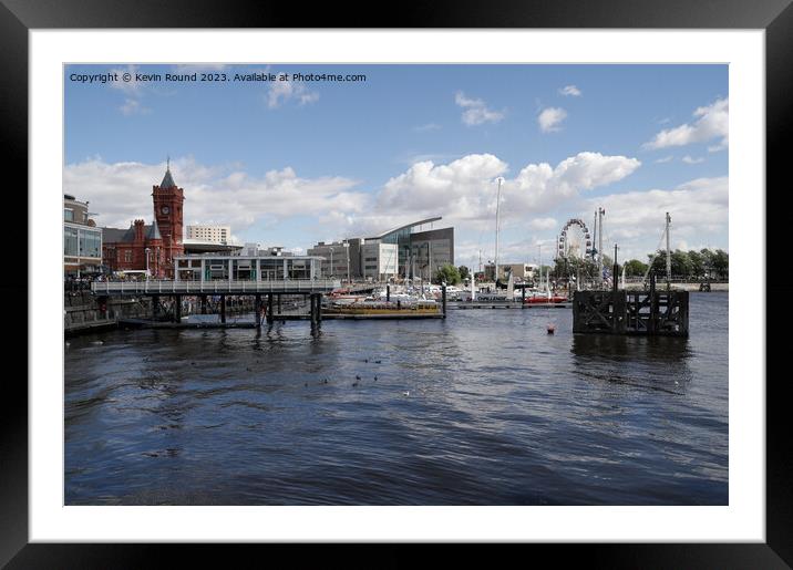 Mermaid Quay Cardiff Bay Framed Mounted Print by Kevin Round