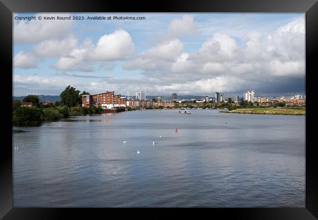 Cardiff Bay Taff Framed Print by Kevin Round