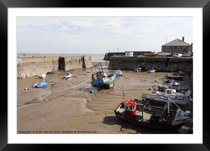 Porthcawl tidal harbour Framed Mounted Print by Kevin Round