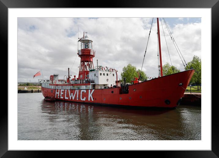Helwick Lightship Cardiff Framed Mounted Print by Kevin Round