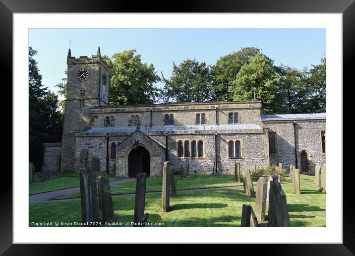 Great Longstone church two Framed Mounted Print by Kevin Round