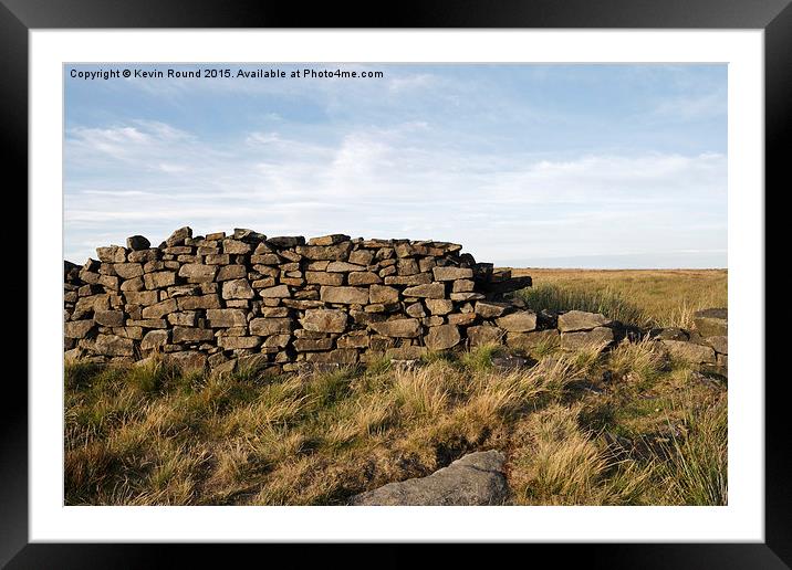  Dry Stone Wall Framed Mounted Print by Kevin Round