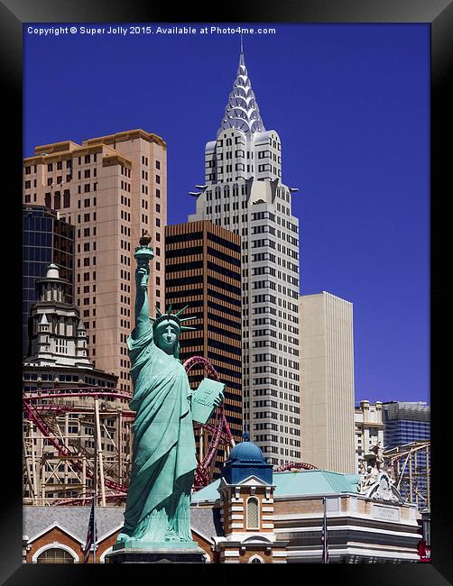 Statue of Liberty, Las Vegas, USA Framed Print by Super Jolly