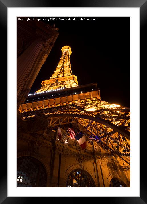 Eiffel Tower, Las Vegas Framed Mounted Print by Super Jolly