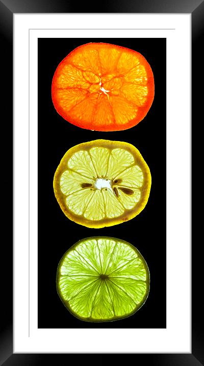 Fruity Traffic Lights Framed Mounted Print by Chris Watson