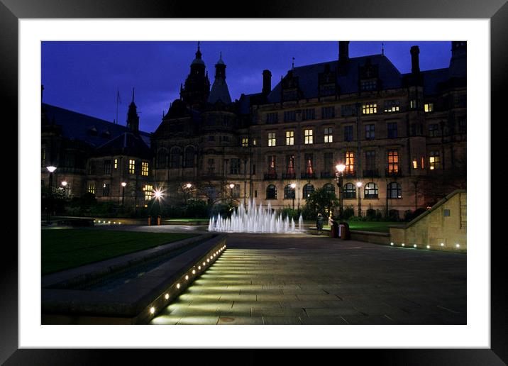 Peace Gardens at dusk Framed Mounted Print by Chris Watson
