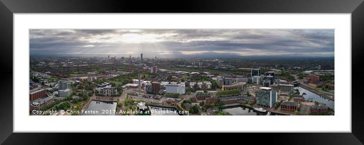 Manchester From Above Framed Mounted Print by Christopher Fenton