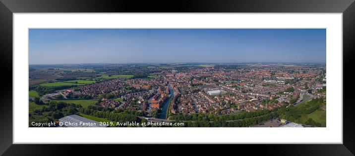 Panoramic Aerial View of Beverley, East Riding, UK Framed Mounted Print by Christopher Fenton