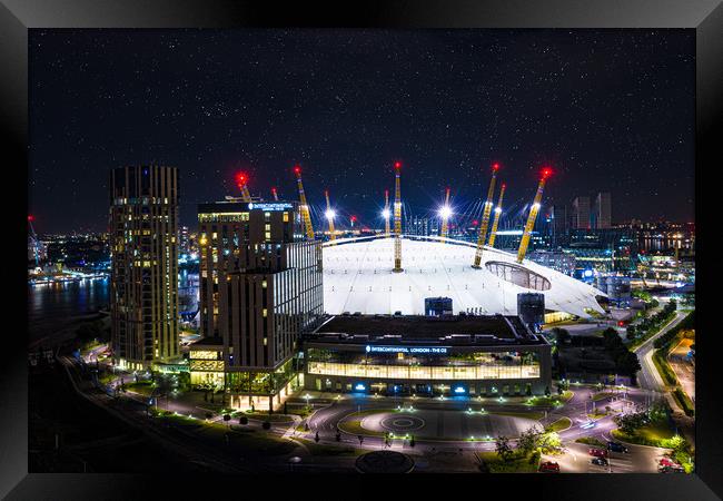 London O2 and the Intercontinental Hotel Framed Print by Christopher Fenton