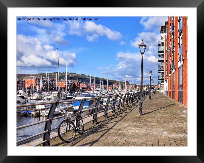  Swansea Marina Framed Mounted Print by Peter McIlroy
