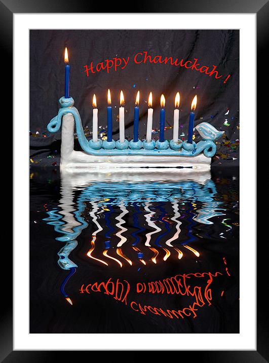 Happy Chanuckah Framed Mounted Print by Eyal Nahmias
