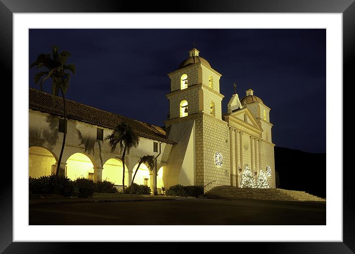 Santa Barbara Mission Framed Mounted Print by Eyal Nahmias