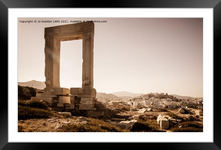 Temple Of Apollo, Naxos Framed Mounted Print by Jo Sowden