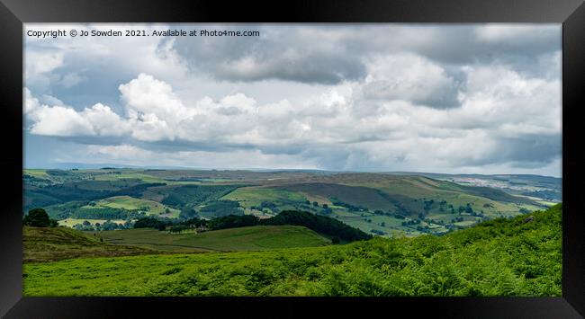 Hope Valley, from Owler Tor Framed Print by Jo Sowden