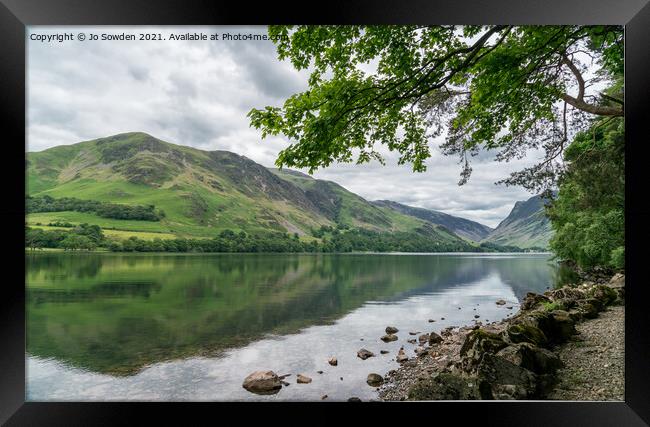 Buttermere Reflections Framed Print by Jo Sowden
