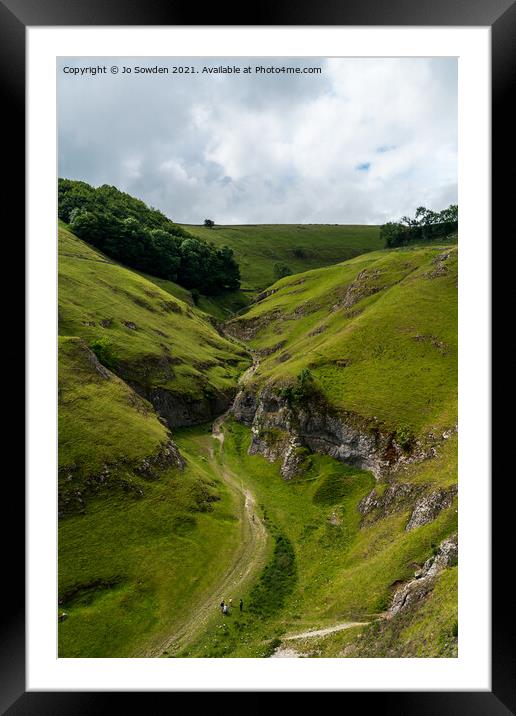 Cave Dale, the Peak District Framed Mounted Print by Jo Sowden