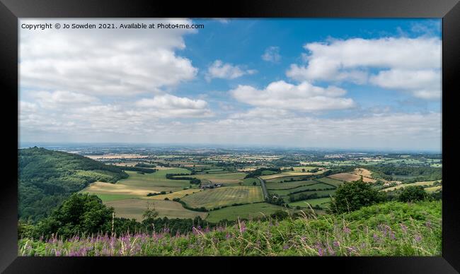 View from Sutton BAnk Framed Print by Jo Sowden