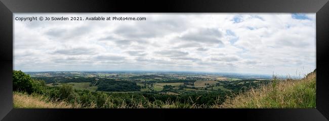 Sutton Bank Panorama Framed Print by Jo Sowden