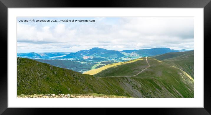 View from Helvellyn Framed Mounted Print by Jo Sowden