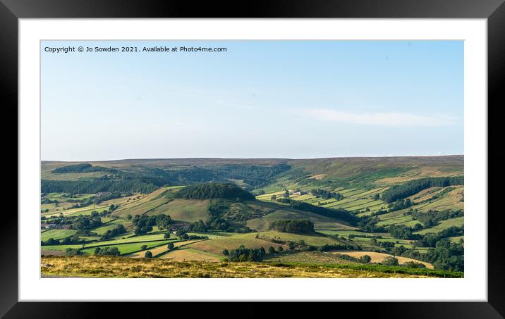 Esk Dale Valley, Yorkshire Framed Mounted Print by Jo Sowden