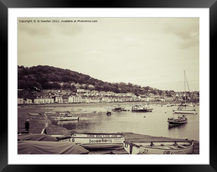 The Teignmouth to Shaldon Ferry, Devon Framed Mounted Print by Jo Sowden