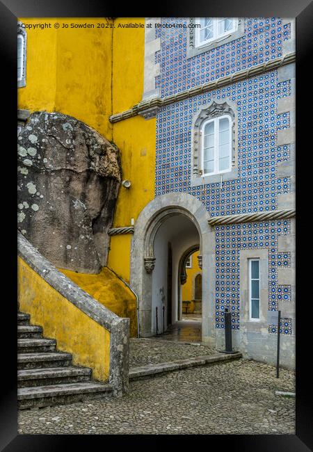 Pena Palace Architecture, Portugal Framed Print by Jo Sowden