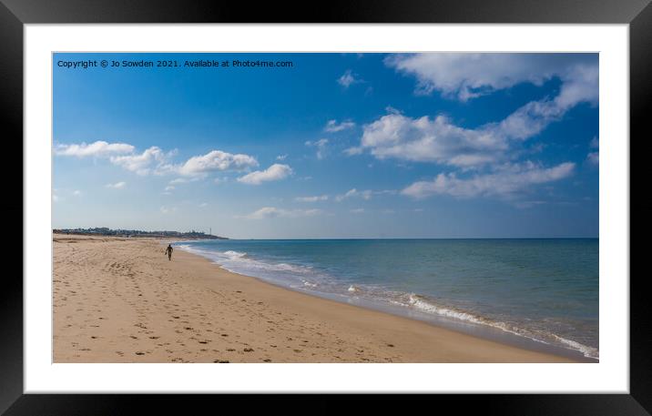 Praia dos Salgados, Portugal Framed Mounted Print by Jo Sowden