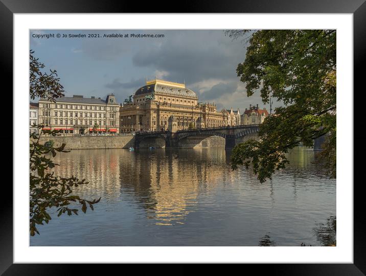 The National Theatre, Prague Framed Mounted Print by Jo Sowden